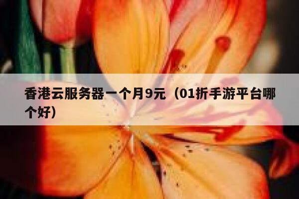 香港云服务器一个月9元（01折手游平台哪个好）